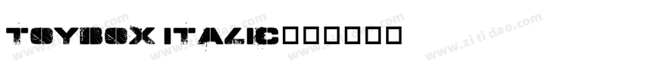 ToyBox Italic字体转换